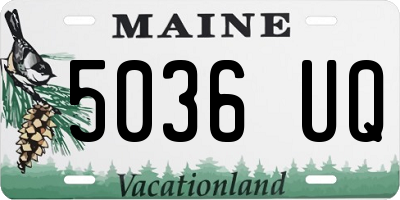 ME license plate 5036UQ