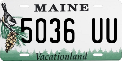 ME license plate 5036UU