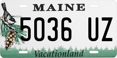 ME license plate 5036UZ