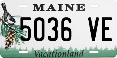 ME license plate 5036VE