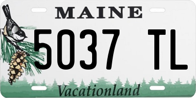 ME license plate 5037TL