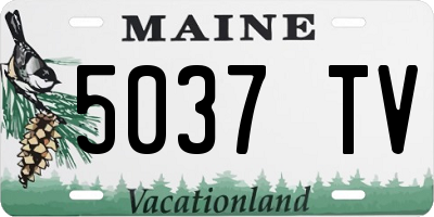 ME license plate 5037TV