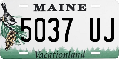 ME license plate 5037UJ