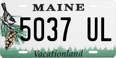 ME license plate 5037UL