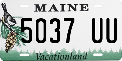 ME license plate 5037UU