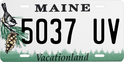 ME license plate 5037UV