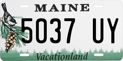 ME license plate 5037UY