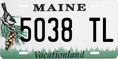 ME license plate 5038TL
