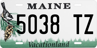 ME license plate 5038TZ