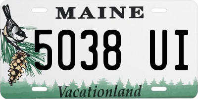ME license plate 5038UI