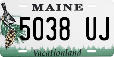 ME license plate 5038UJ