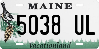 ME license plate 5038UL