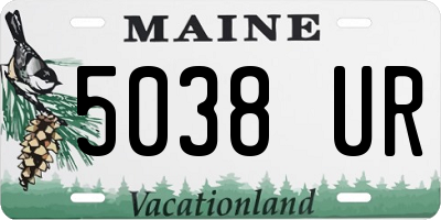 ME license plate 5038UR