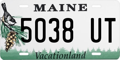 ME license plate 5038UT
