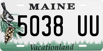 ME license plate 5038UU