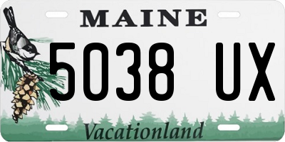 ME license plate 5038UX