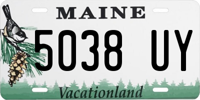 ME license plate 5038UY