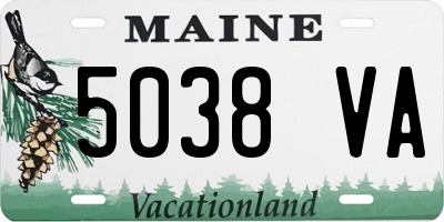 ME license plate 5038VA