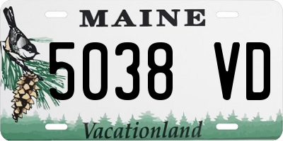 ME license plate 5038VD