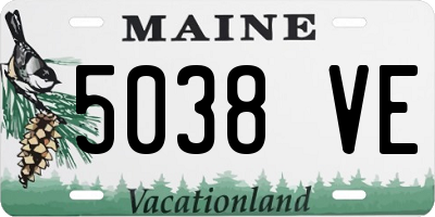 ME license plate 5038VE