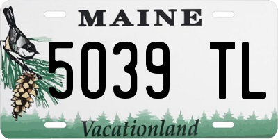 ME license plate 5039TL