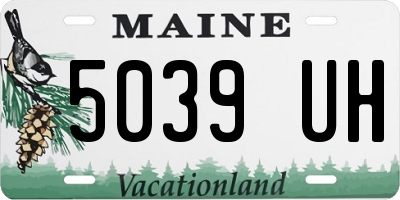 ME license plate 5039UH