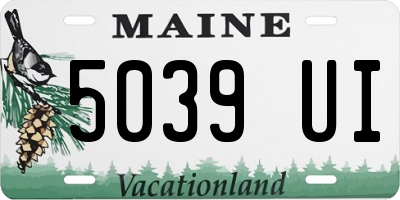 ME license plate 5039UI
