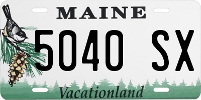 ME license plate 5040SX