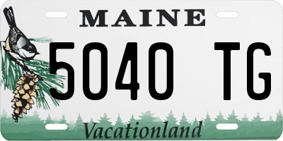 ME license plate 5040TG