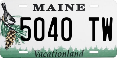 ME license plate 5040TW