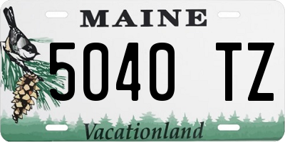 ME license plate 5040TZ