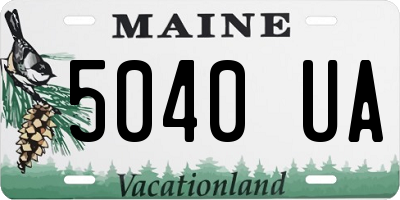 ME license plate 5040UA