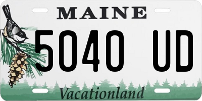 ME license plate 5040UD