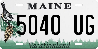 ME license plate 5040UG