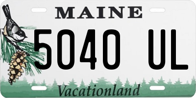 ME license plate 5040UL