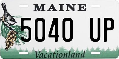 ME license plate 5040UP