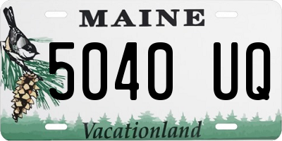 ME license plate 5040UQ