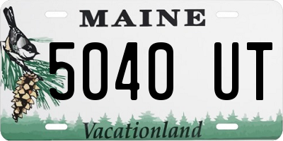 ME license plate 5040UT