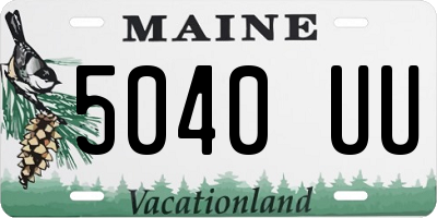 ME license plate 5040UU