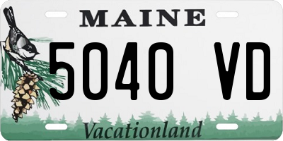 ME license plate 5040VD