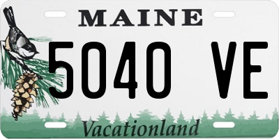 ME license plate 5040VE