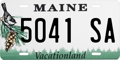 ME license plate 5041SA