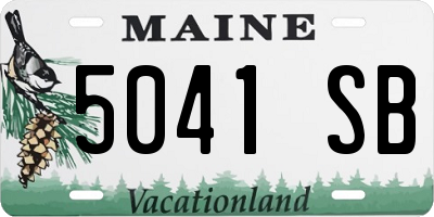 ME license plate 5041SB