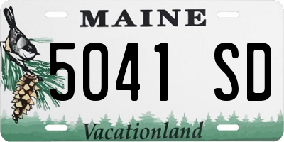 ME license plate 5041SD