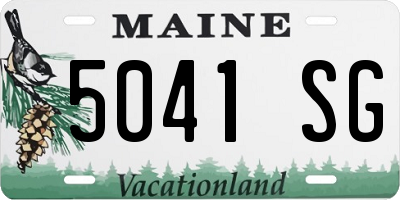 ME license plate 5041SG