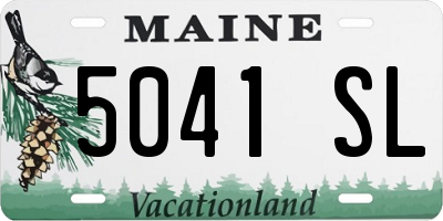 ME license plate 5041SL