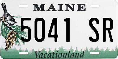 ME license plate 5041SR