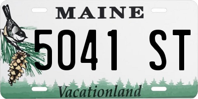 ME license plate 5041ST