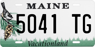 ME license plate 5041TG