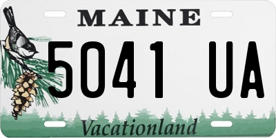 ME license plate 5041UA